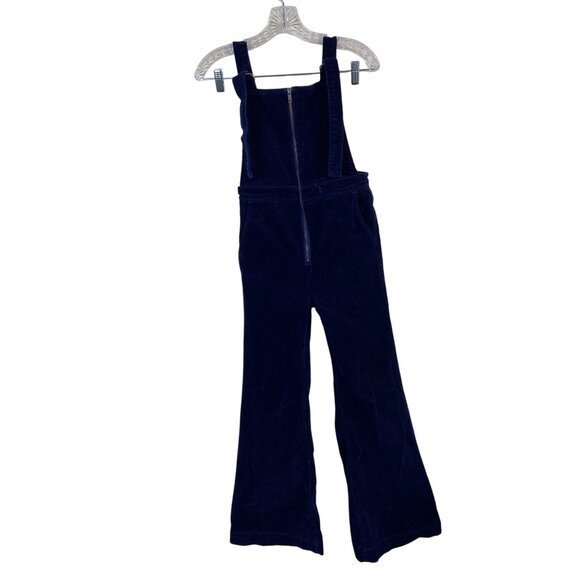Rollas Navy Blue Corduroy Eastcoast Flare Overalls Women Size 25 Bib Western - Picture 3 of 16